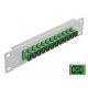 Delock 10  üvegszálas patch panel 12 portos SC Simplex zöld 1U szürke (66782)