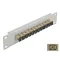 Delock 10  üvegszálas patch panel 12 portos SC Simplex bézs 1U szürke (66783)
