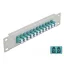 Delock 10  üvegszálas patch panel 12 portos LC Duplex vízkék 1U szürke (66789)