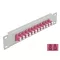 Delock 10  üvegszálas patch panel 12 portos LC Duplex ibolya 1U szürke (66790)