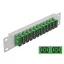Delock 10  üvegszálas patch panel 12 portos SC Duplex zöld 1U szürke (66792)