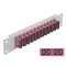 Delock 10  üvegszálas patch panel 12 portos SC Duplex ibolya 1U szürke (66795)