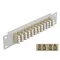 Delock 10  üvegszálas patch panel 12 portos LC Quad bézs 1U szürke (66798)