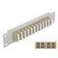 Delock 10  üvegszálas patch panel 12 portos LC Quad bézs 1U szürke (66798)