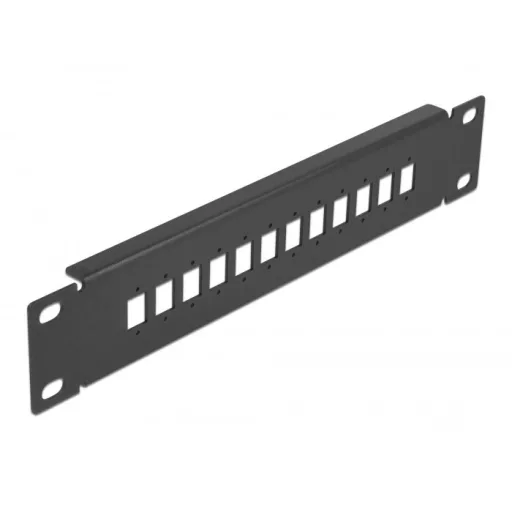 Delock 10  optikai szálas patch panel 12 portos SC Simplex / LC Duplex-hez 1U fekete (66801)