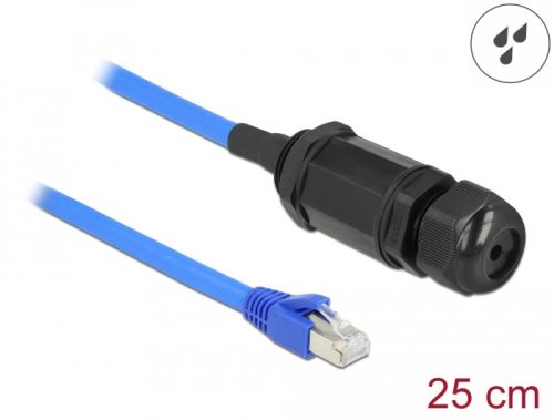 Delock Cat.6 vízhatlan RJ45 apa - RJ45 anya kábel tömszelencével (66808)