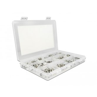   Delock 70 darabos krimp doboz 75 Ohm BNC, TNC és F csatlakozókkal (66811)