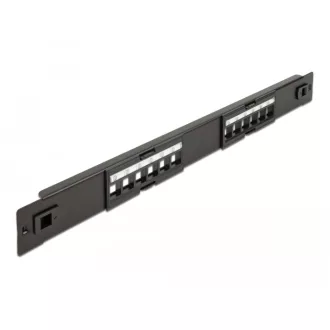   Delock 19  Keystone Patch Panel 12 portos eszközmentes (66821)