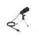 Delock USB-s kondenzátor mikrofon állvánnyal személyi számítógéphez és laptophoz, 24 Bit / 192 kHz (66832)