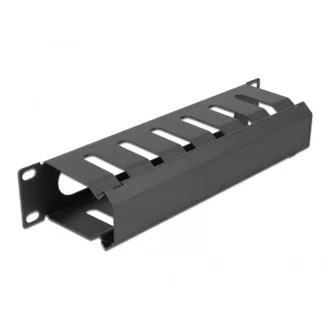   Delock 10  kábelkezelő menetpanel, nyílással, 1U, fekete (66843)