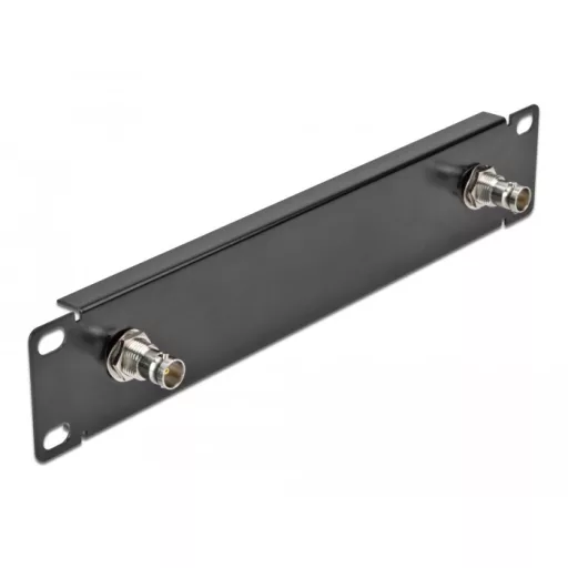 Delock 10  panel 2 x BNC anyával 1U fekete (66851)