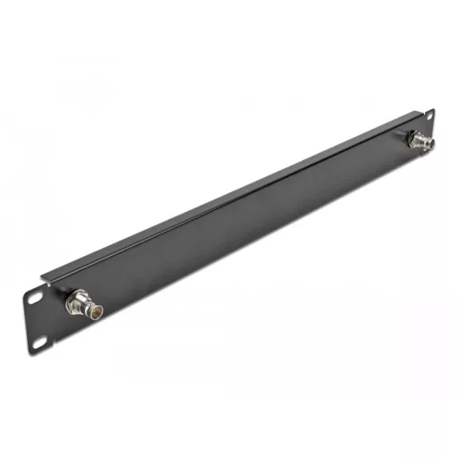 Delock 19  panel 2 x BNC anyával 1U fekete (66852)