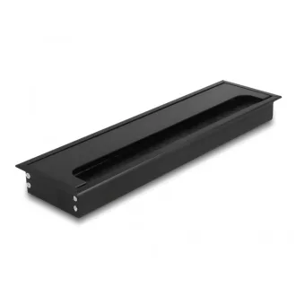   Delock Kábel tömítő/rendező asztalba szerelt változathoz kefével 300 x 80 x 28 mm méretű, fekete (66858)