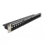 Delock 19  Keystone patchpanel terhelésmentesítővel, 24 portos, fekete (66865)