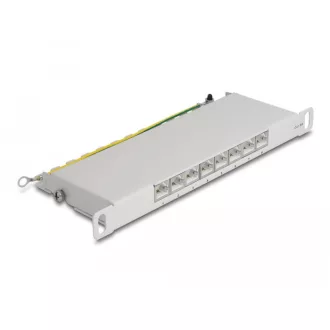 Delock 10  patch panel 8 porttal Cat.6A 0,5U szürke (66871)