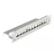 Delock 10  Keystone patch panel 12 porttal és tehermentesítővel 1U szürke (66875)
