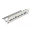 Delock 10  Keystone patch panel 12 porttal és tehermentesítővel 1U szürke (66875)