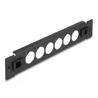   Delock 10  D-típusú patch panel 6 porttal eszköz nélkül szerelhető fekete (66899)