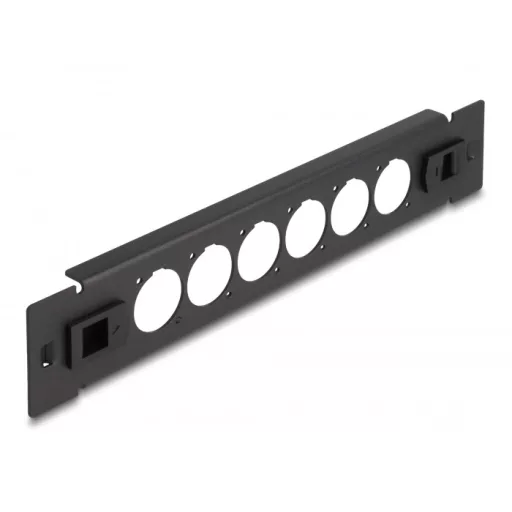 Delock 10  D-típusú patch panel 6 porttal eszköz nélkül szerelhető fekete (66899)