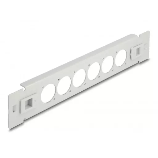 Delock 10  D-típusú patch panel 6 porttal eszköz nélkül szerelhető szürke (66901)