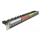 Delock 19 , 24 portos Keystone patch panel kábel rögzítő sínnek, jelző mezővel és porvédelemmel 1U fekete (66921)