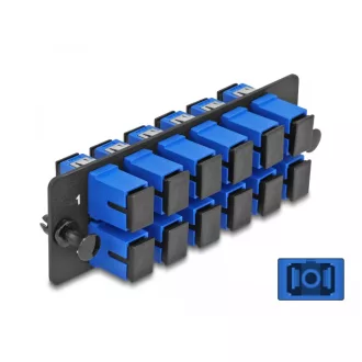  Delock Üvegszálas Adapter Panel SC Simplex UPC 12 Port kék (66925)