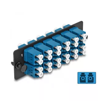   Delock Üvegszálas Adapter Panel LC Duplex UPC 12 Port kék (66930)