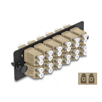  Delock Üvegszálas Adapter Panel LC Duplex OM1 / OM2 12 Port bézs (66932)