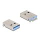 Delock USB 5 Gbps A-típusú apa 9 tűs SMD csatlakozó forrasztott beépítéshez 90 -ban hajlított 10 db. (66946)
