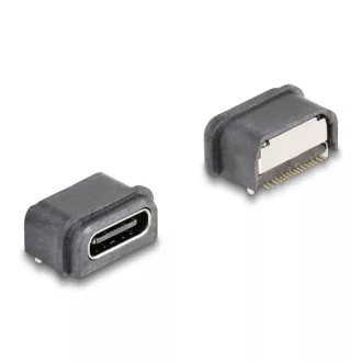   Delock 5 Gbps USB Type-C  anya 16 tűs SMD csatlakozó forrasztott beépítéshez, vízhatlan 10 db. (66947)