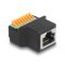 Delock RJ45 anya - terminál blokk nyomógombbal adapter (66948)