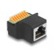 Delock RJ45 anya - terminál blokk nyomógombbal adapter (66948)