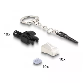   Delock RJ45 Moduláris dugó Cat.6A zárható 10 db szett (66988)