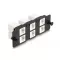 Delock Keystone adapter panel 6 portos fekete (66996)