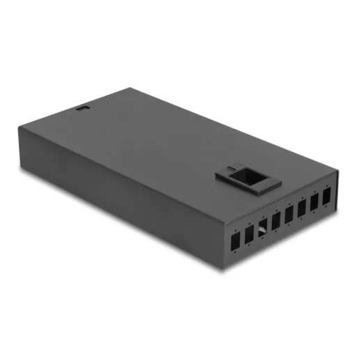 Delock Optikai üvegszálas asztali csatlakozódoboz 8 port 8 x SC Simplex számára (67032)