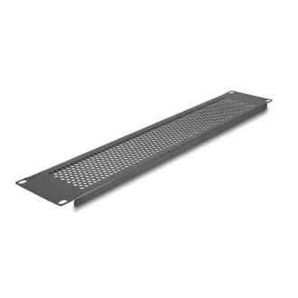 Delock 19  vakpanel kerek lyukakkal 2U fekete (67036)