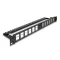 Delock 19  Keystone patch panel 24 porttal hajlított húzásmentesített fekete (67042)