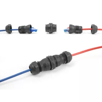   Delock Kábel csatlakoztató RJ45 anya - RJ45 anya Cat.6A IP68 por és vízhatlan (67044)