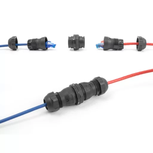 Delock Kábel csatlakoztató RJ45 anya - RJ45 anya Cat.6A IP68 por és vízhatlan (67044)