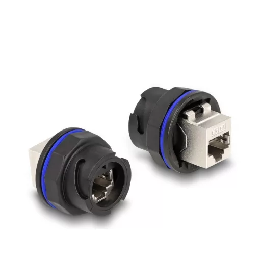 Delock RJ45 Cat.6A beépített csatlakozó fekete (67048)