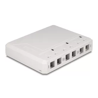   Delock Keystone felületre szerelt doboz 6 porttal fehér (67052)