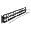 Delock 19  D-típusú patch panel húzásmentesítéssel, 32 porttal 2U fekete (67057)