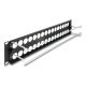 Delock 19  D-típusú patch panel húzásmentesítéssel, 32 porttal 2U fekete (67057)