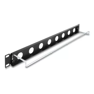   Delock 19  D-típusú patch panel húzásmentesítéssel, 8 porttal 1U fekete (67059)