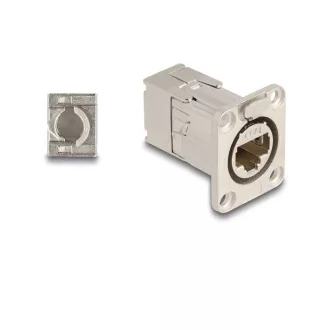   Delock D-típusú RJ45 beépített csatlakozó LSA kapcsolattal Cat.6A STP fém (67064)