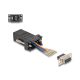 Delock D-Sub 9-tűs anya   RJ12 anya összekötő adapter fekete (67077)