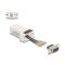 Delock D-Sub 9-tűs anya   RJ12 anya összekötő adapter fehér (67078)