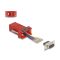 Delock D-Sub 9-tűs anya   RJ12 anya összekötő adapter piros (67079)