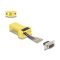 Delock D-Sub 9-tűs anya   RJ12 anya összekötő adapter sárga (67081)