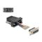 Delock D-Sub 15-tűs anya   RJ12 anya összekötő adapter fekete (67087)